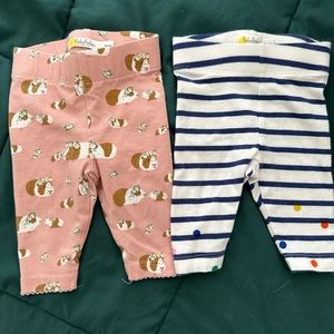 Two pairs of Baby Boden newborn pants. Good used condition.